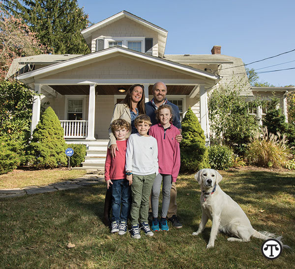 Having a security and monitoring system with ADT    provides the Carrescia family of Greenwich, Conn.    with peace of mind when they are at or away from home.