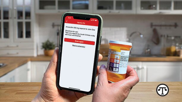 People who have trouble reading prescription bottle labels can get an app that will recite the information for them.